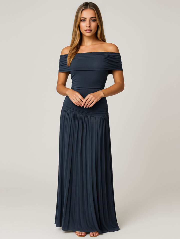 Damen Hochzeitskleid mit freiliegenden Schultern | Maxi