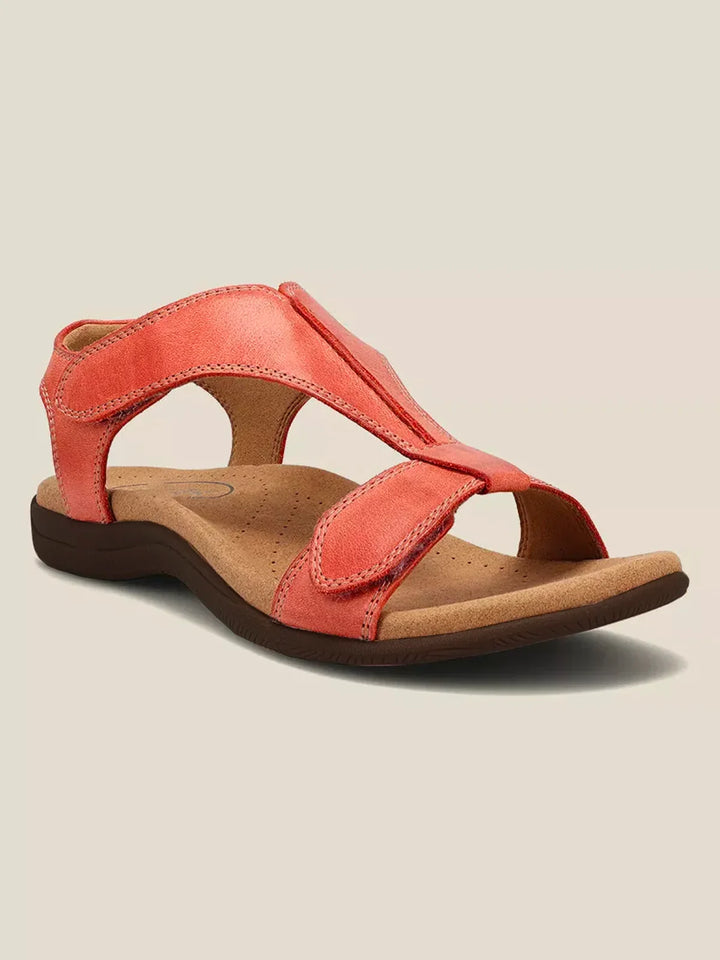 Sandálias Femininas Casuais com Dedos à Mostra | Com Velcro
