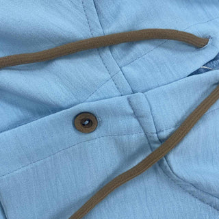 Męska Casual Bluza z Kapturem i Długim Rękawem | Na Guziki