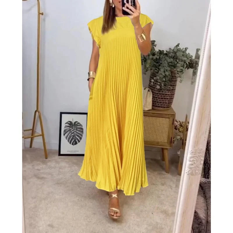 Damska Plisowana Sukienka Letnia | Maxi