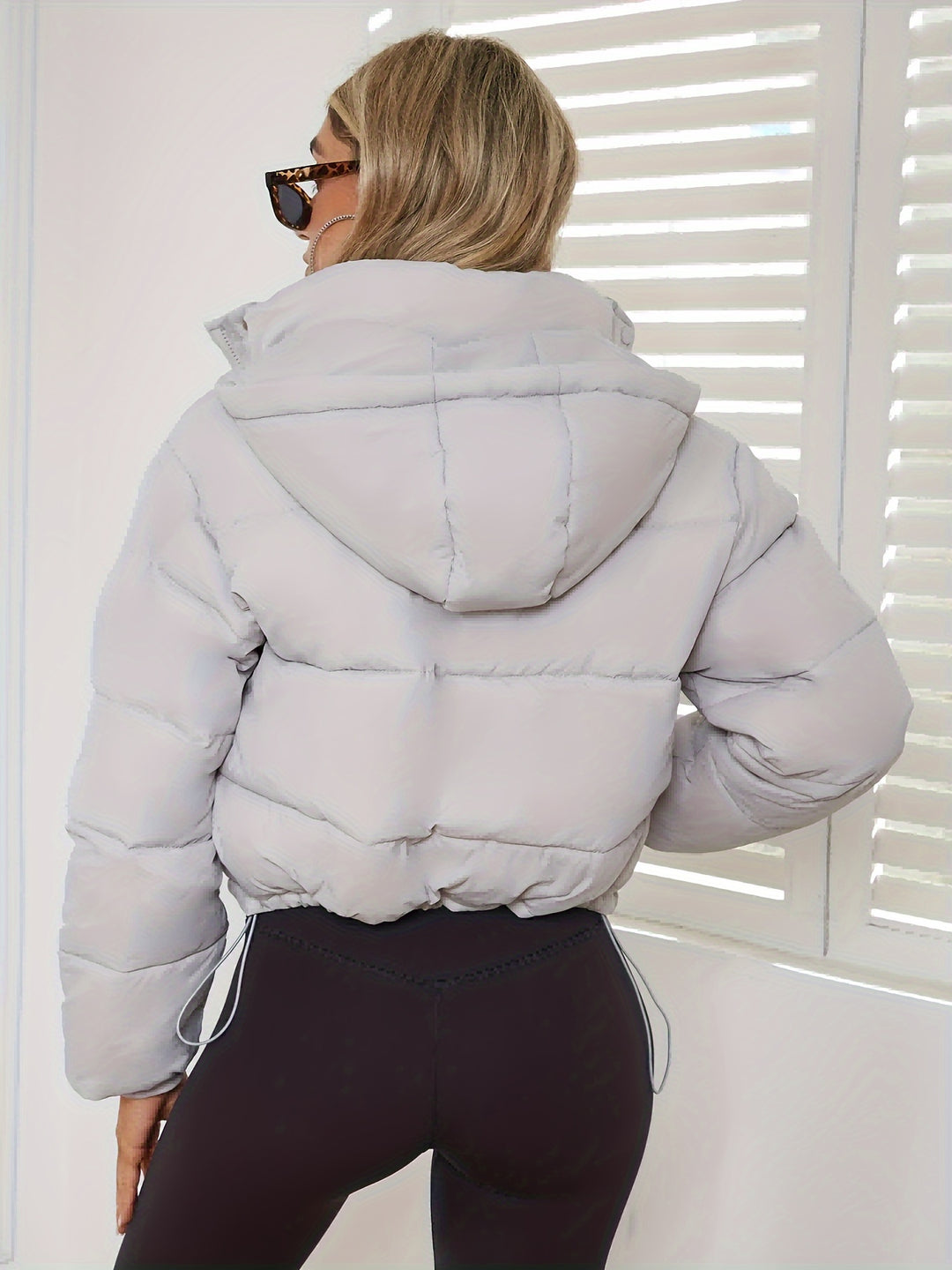 Women's Short Quilted Winter Jacket | Zip