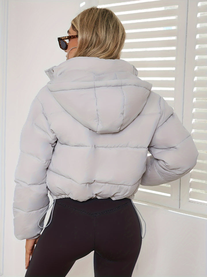 Women's Short Quilted Winter Jacket | Zip