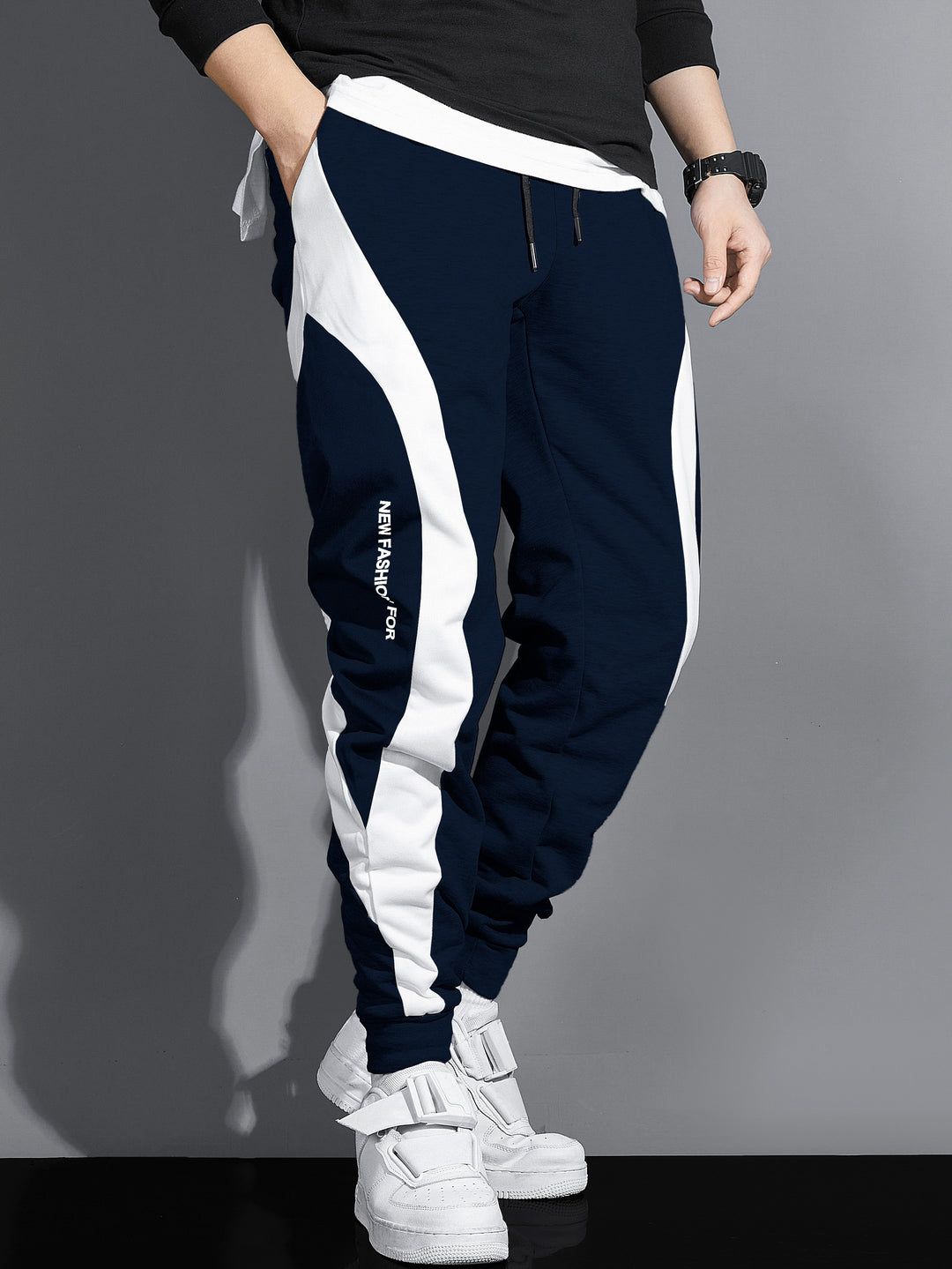 Herren Winter Jogginghose | Mit Kordel und kontrastierenden Einsätzen