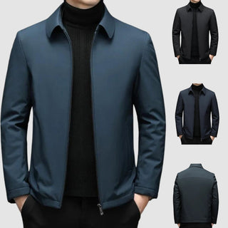 Męska kurtka slim fit z zamkiem | Casual
