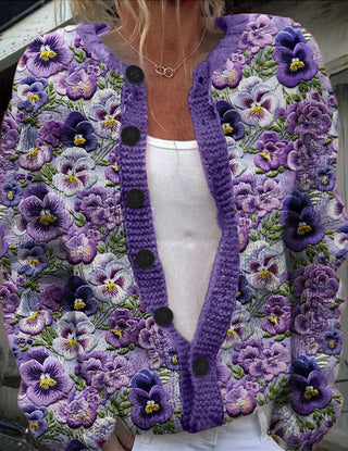 Damski Sweter Kardigan | Z Guzikami