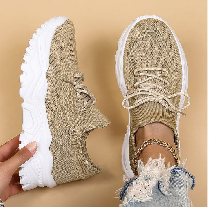 Damskie Ortopedyczne Sneakersy Sznurowane | Casual