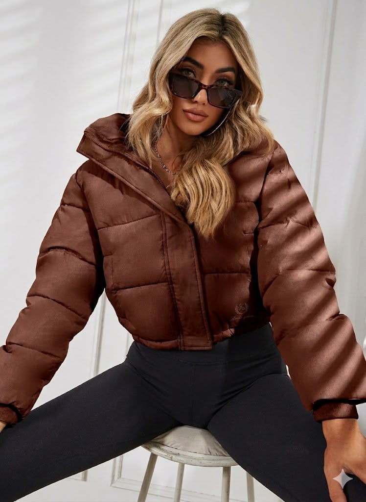 Women's Short Quilted Winter Jacket | Zip