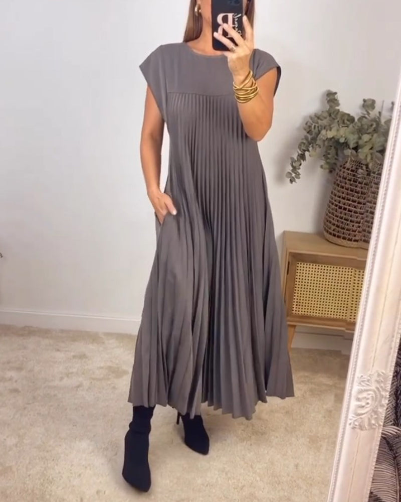 Damska Plisowana Sukienka Letnia | Maxi