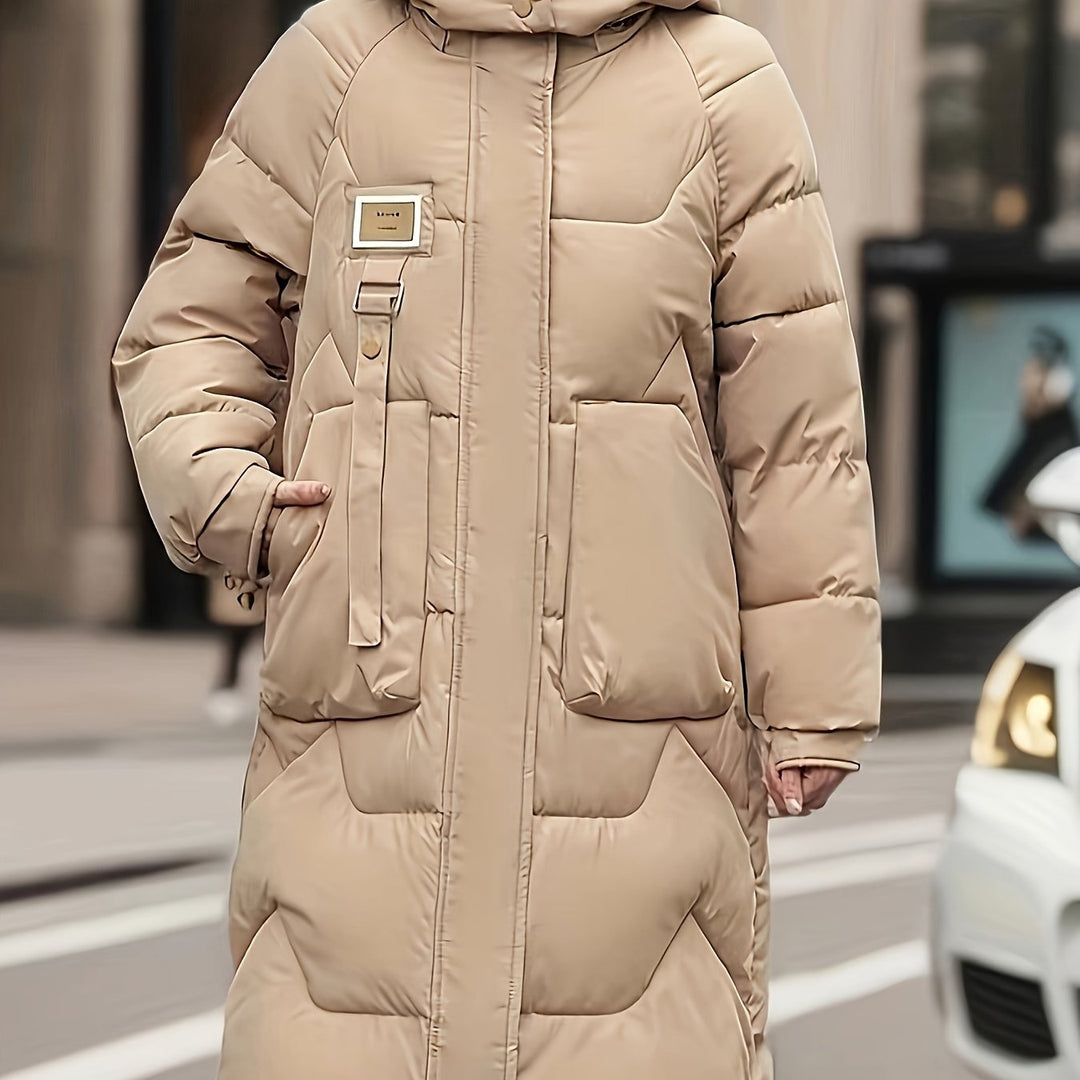 Damen Langer Wintermantel | Steppung