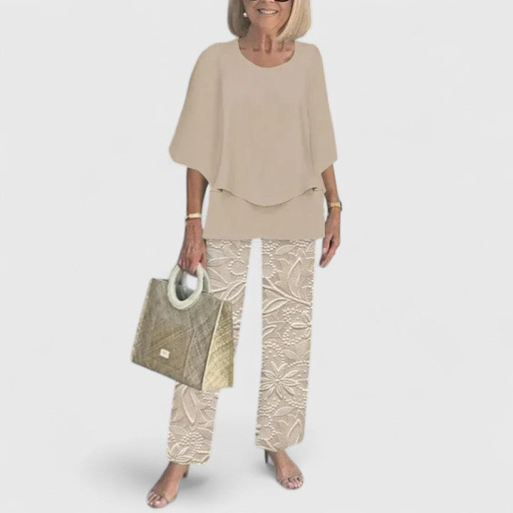 Damen Zweiteiliger Set mit Muster | Casual