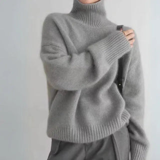 Damski Oversized Sweter z Golfem | Długi Rękaw