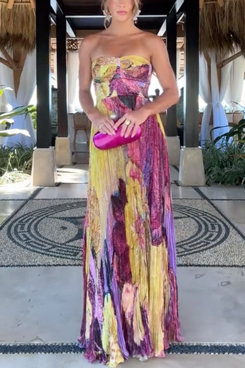 Damen Trägerloses Kleid | Maxi