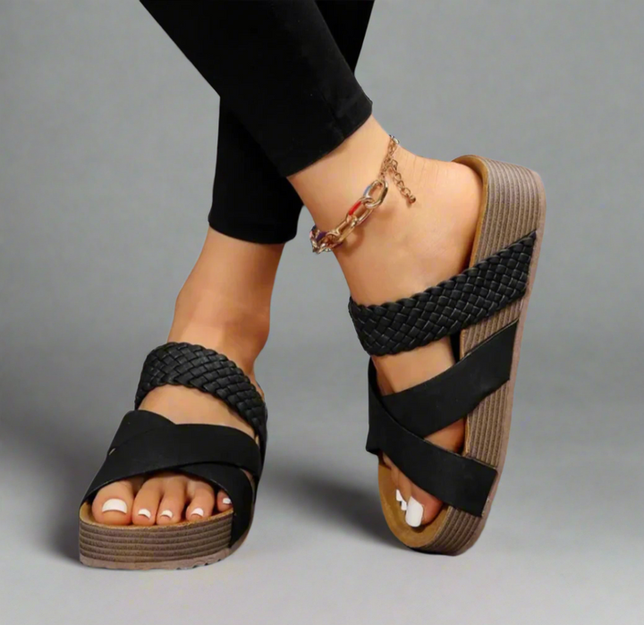 Damen Orthopädische Sandalen Sommer | Keilabsatz