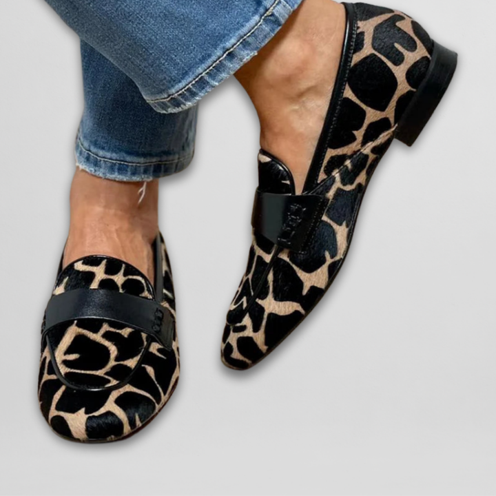 Damen Loafers mit Tiermuster | Zum Hineinschlüpfen