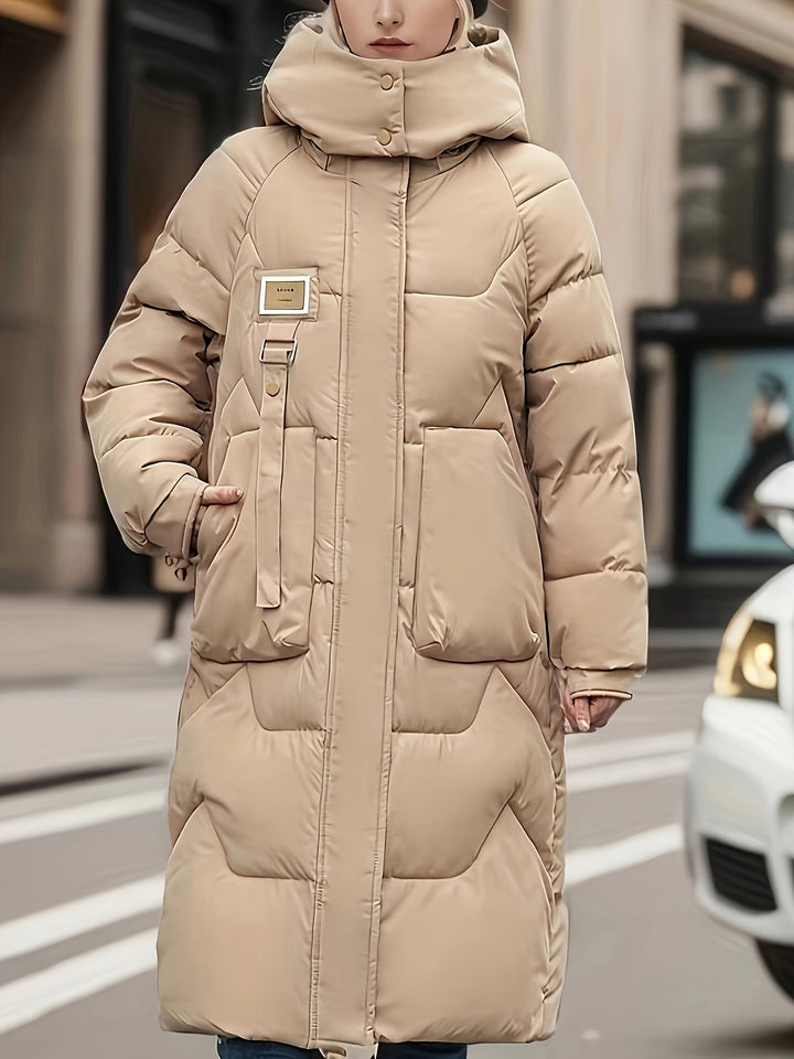 Damen Langer Wintermantel | Steppung
