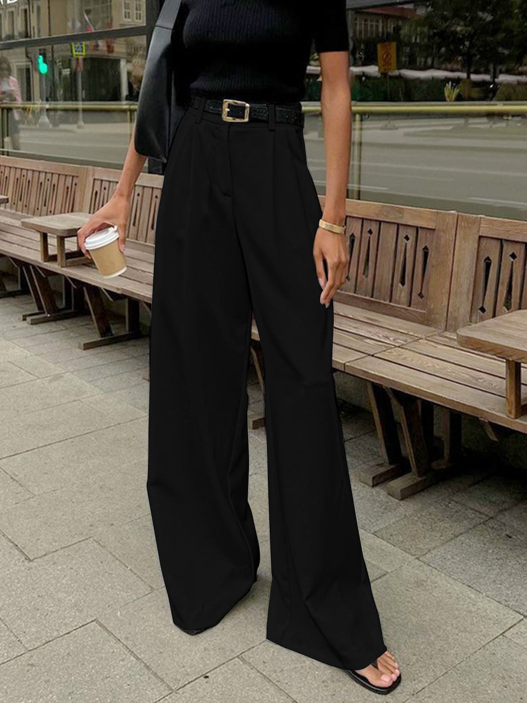 Women's Pants with Wide Legs | High Waist