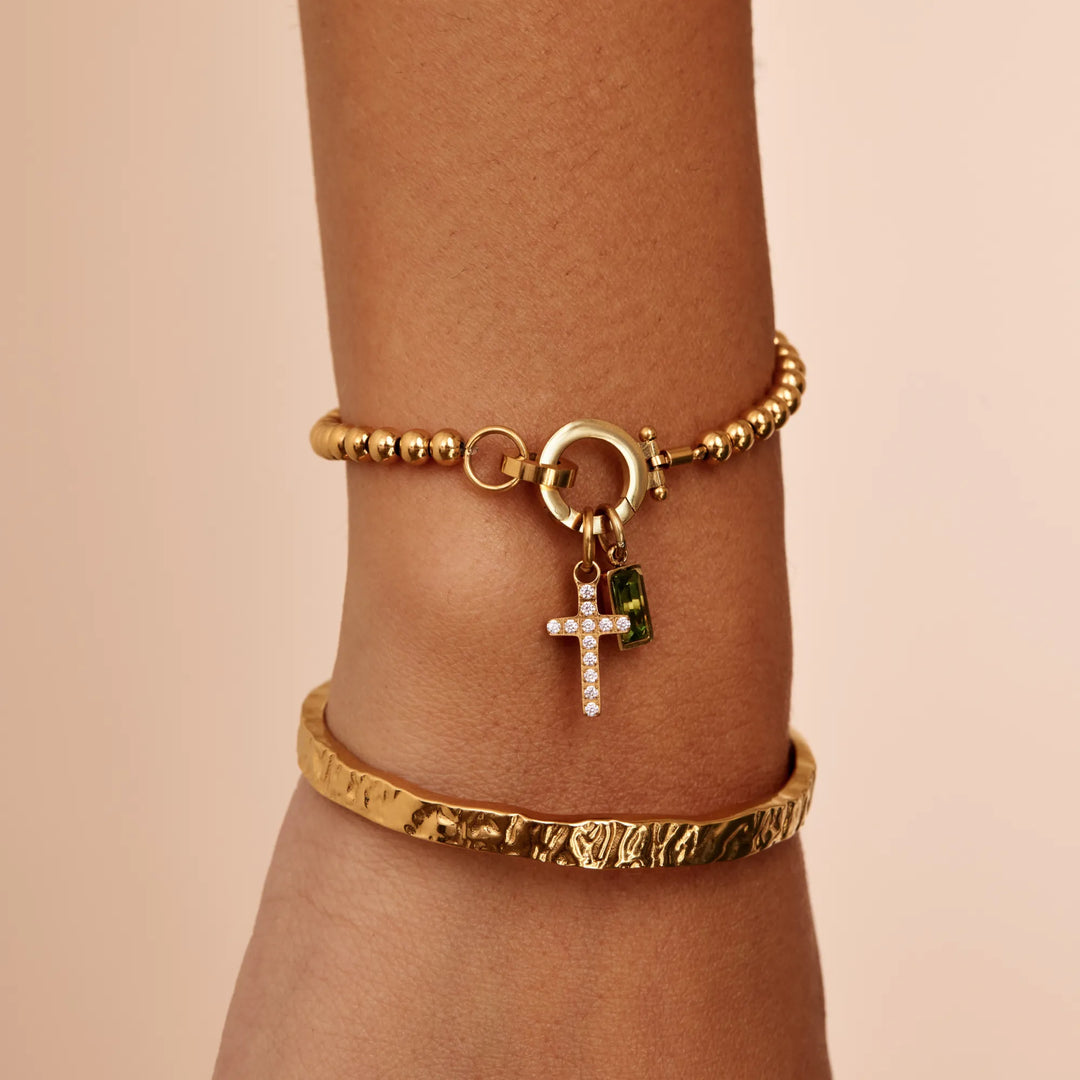 Damenarmband mit Anhängern | Perlenarmband