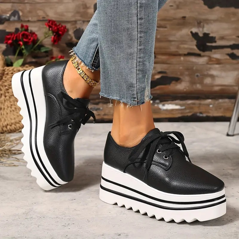 Damen Plateau-Schuhe | Schnürung