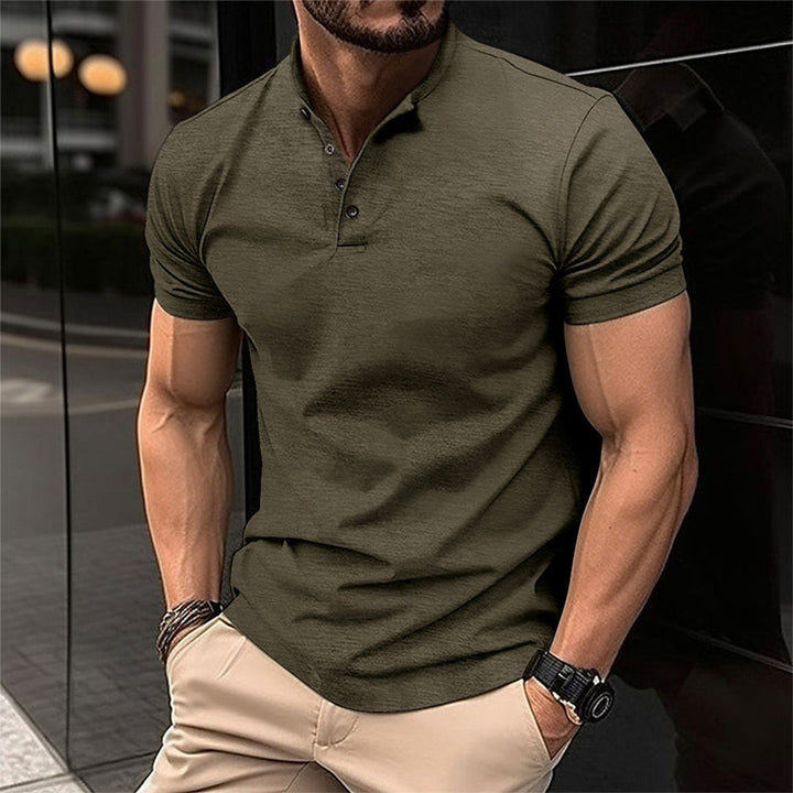 Herren Polohemd Schmaler Schnitt | Stehkragen
