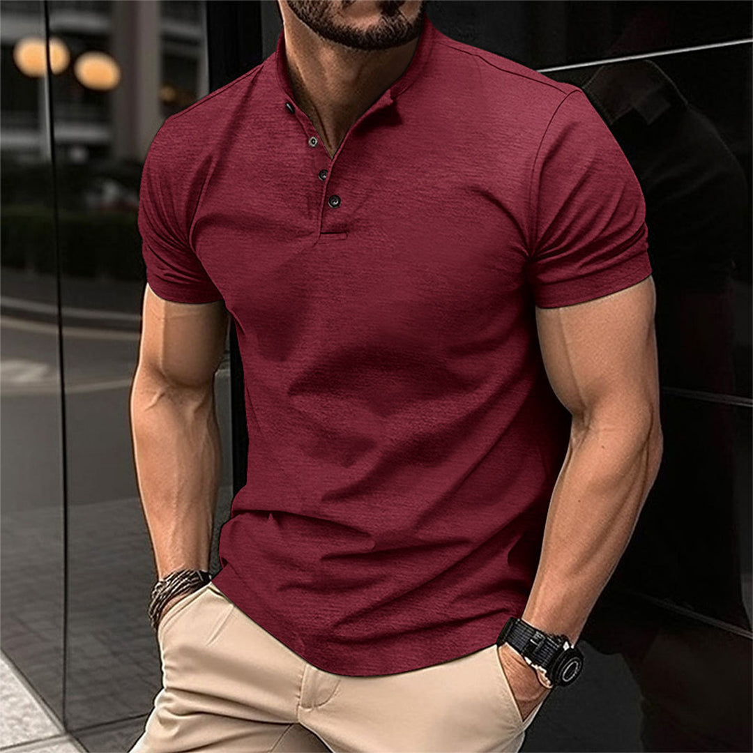Herren Polohemd Schmaler Schnitt | Stehkragen