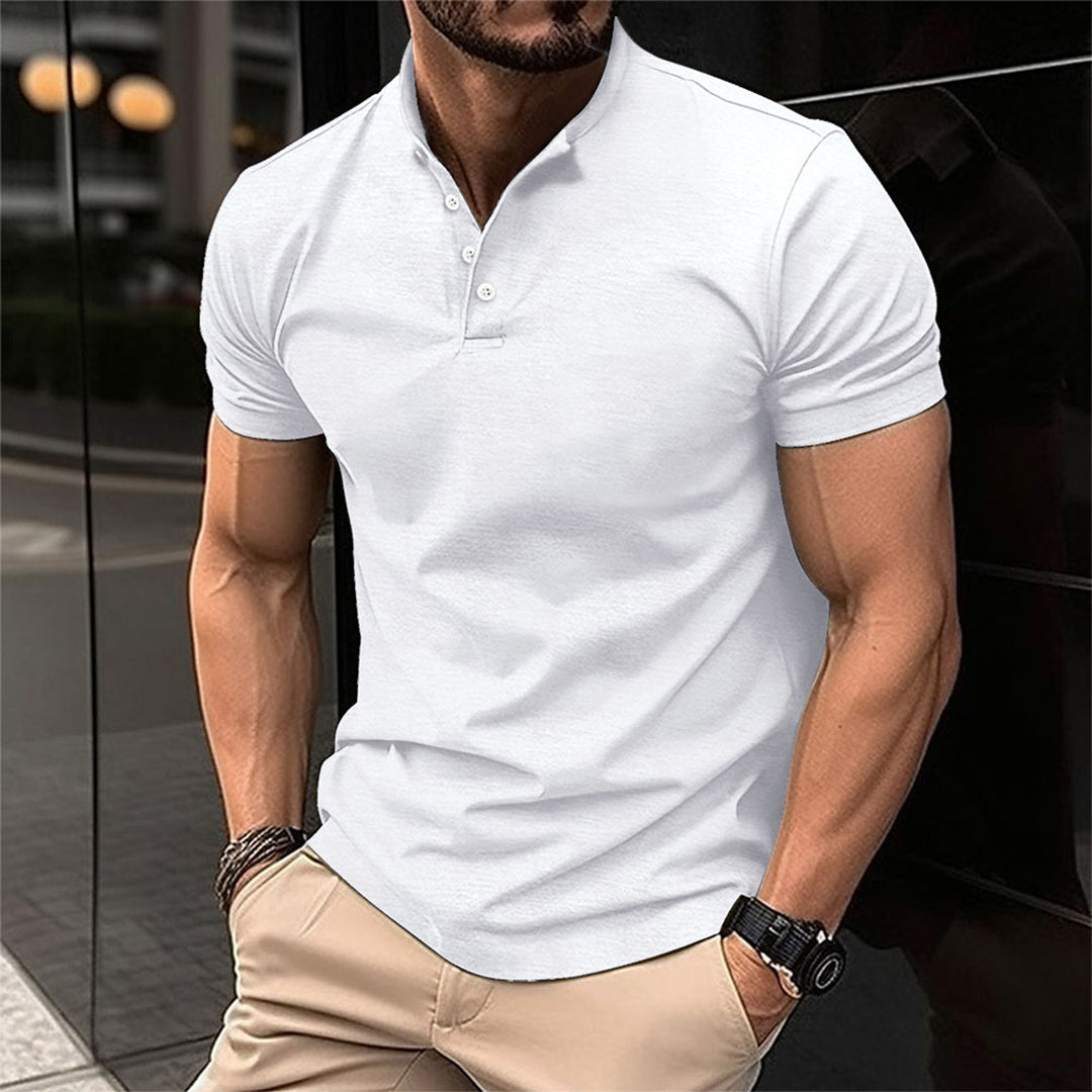 Herren Polohemd Schmaler Schnitt | Stehkragen