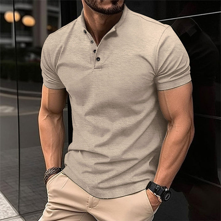 Herren Polohemd Schmaler Schnitt | Stehkragen