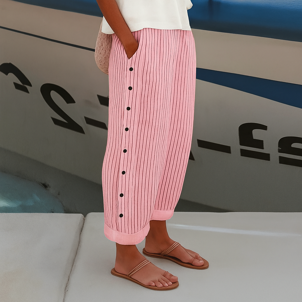 Damen Weite Hosen Mit Knöpfen | Alltagstauglich