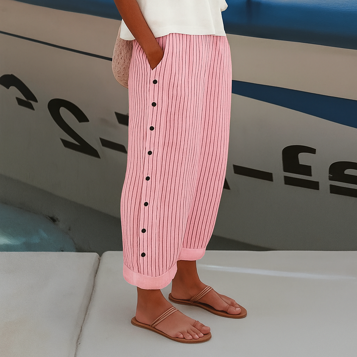 Damen Weite Hosen Mit Knöpfen | Alltagstauglich