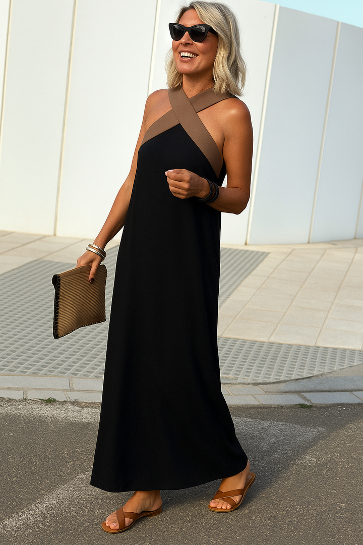 Damen Maxi-Kleid Halter | Ärmellos
