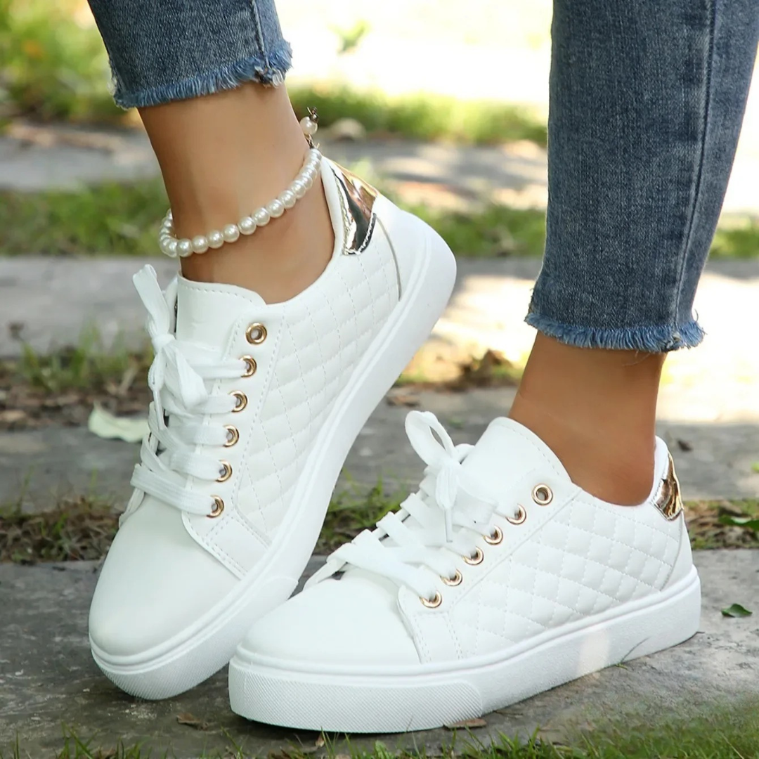 Women's Orthopedic Quilted Sneakers | Lace-Up