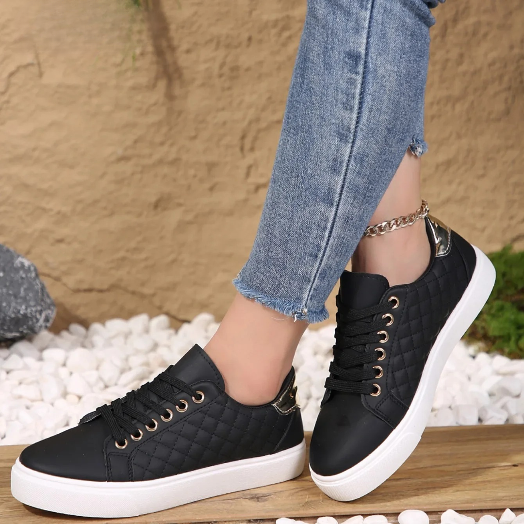 Women's Orthopedic Quilted Sneakers | Lace-Up