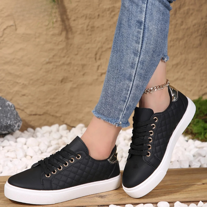 Women's Orthopedic Quilted Sneakers | Lace-Up