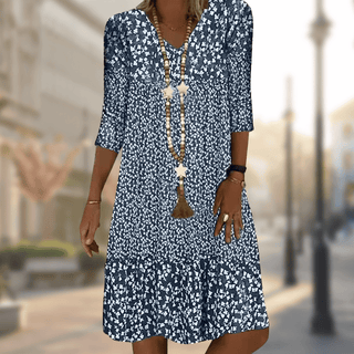 Sukienka Damska Boho W Kwiaty | Luźny Krój