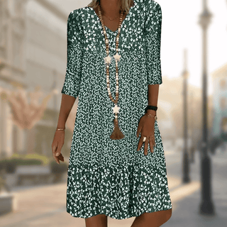 Sukienka Damska Boho W Kwiaty | Luźny Krój