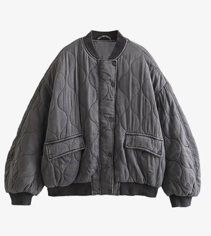 Women's Oversized Quilted Bomber Jacket | Lightweight