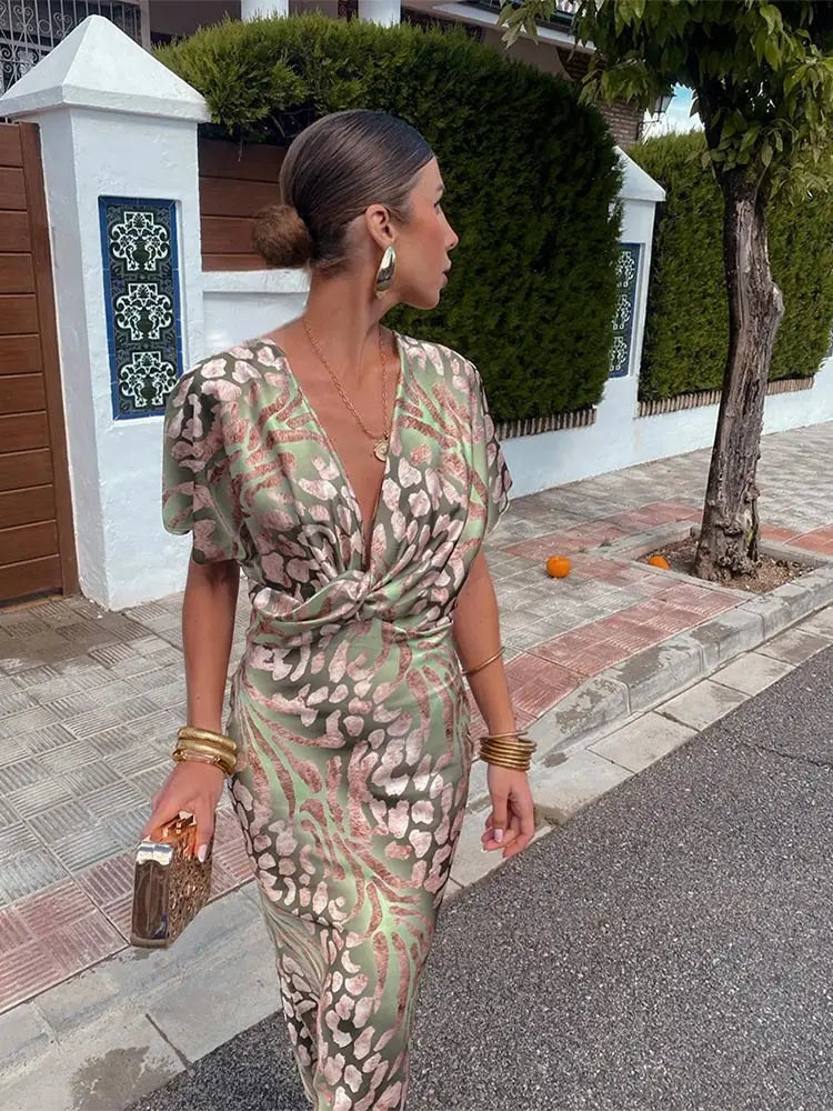 Vestido envelope feminino | Midi