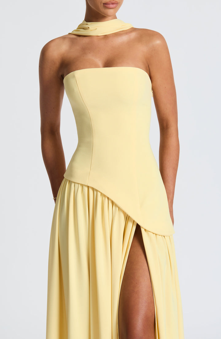 Damska Sukienka Wieczorowa Bez Ramiączek | Maxi