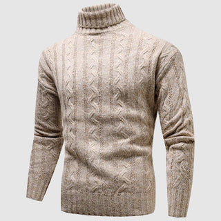 Męski Sweter z Warkoczowym Splotem | Golf