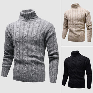 Męski Sweter z Warkoczowym Splotem | Golf