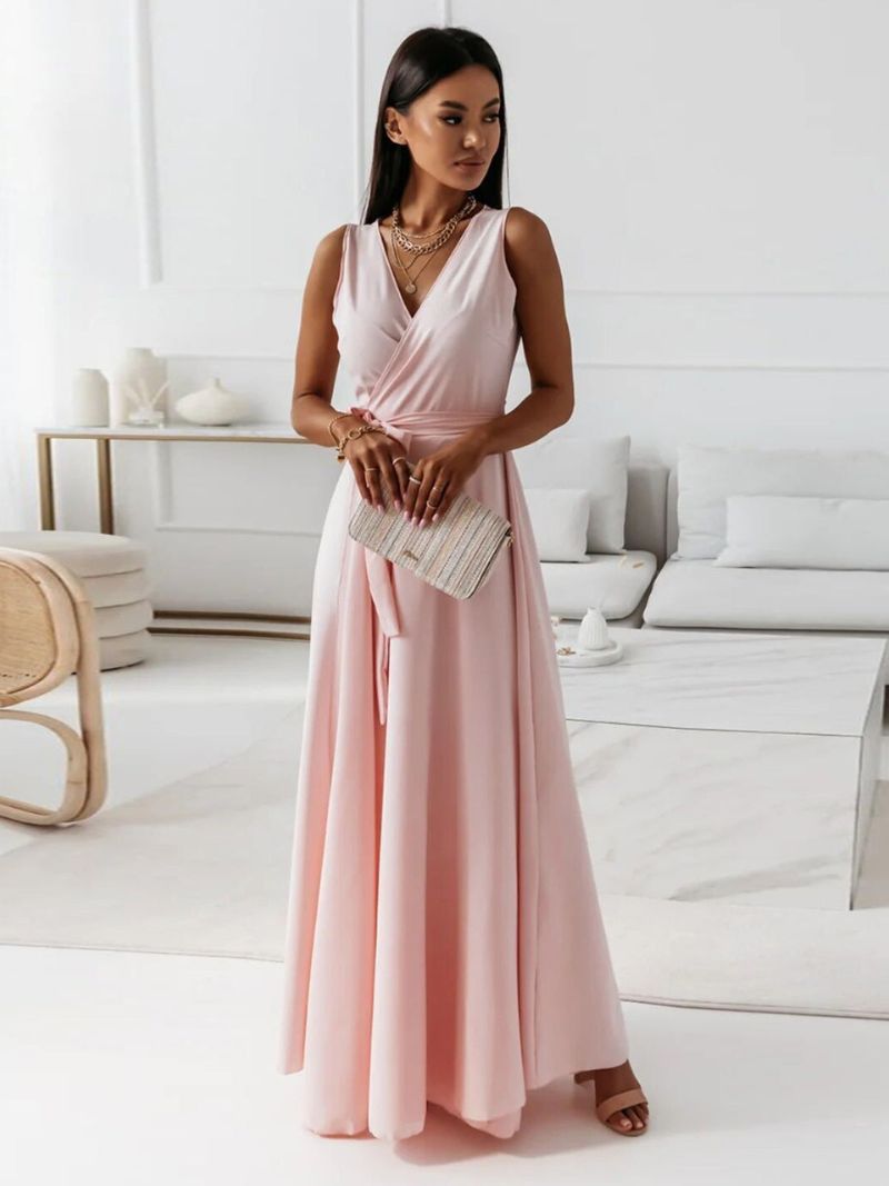 Damen Kleid Ärmellos Abend | Maxi