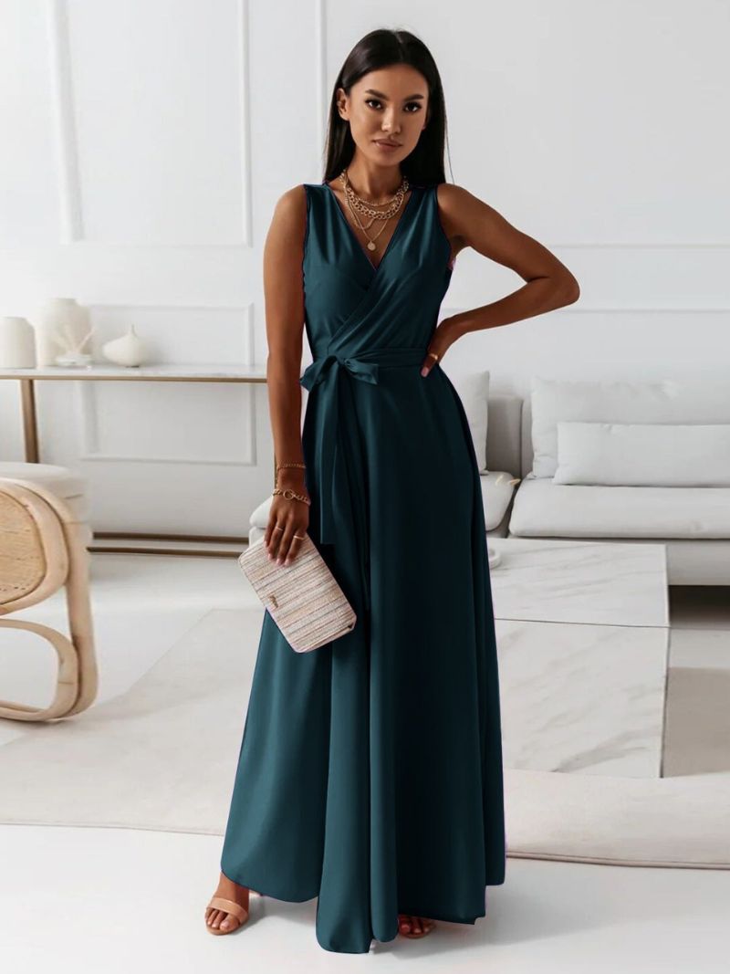 Damen Kleid Ärmellos Abend | Maxi