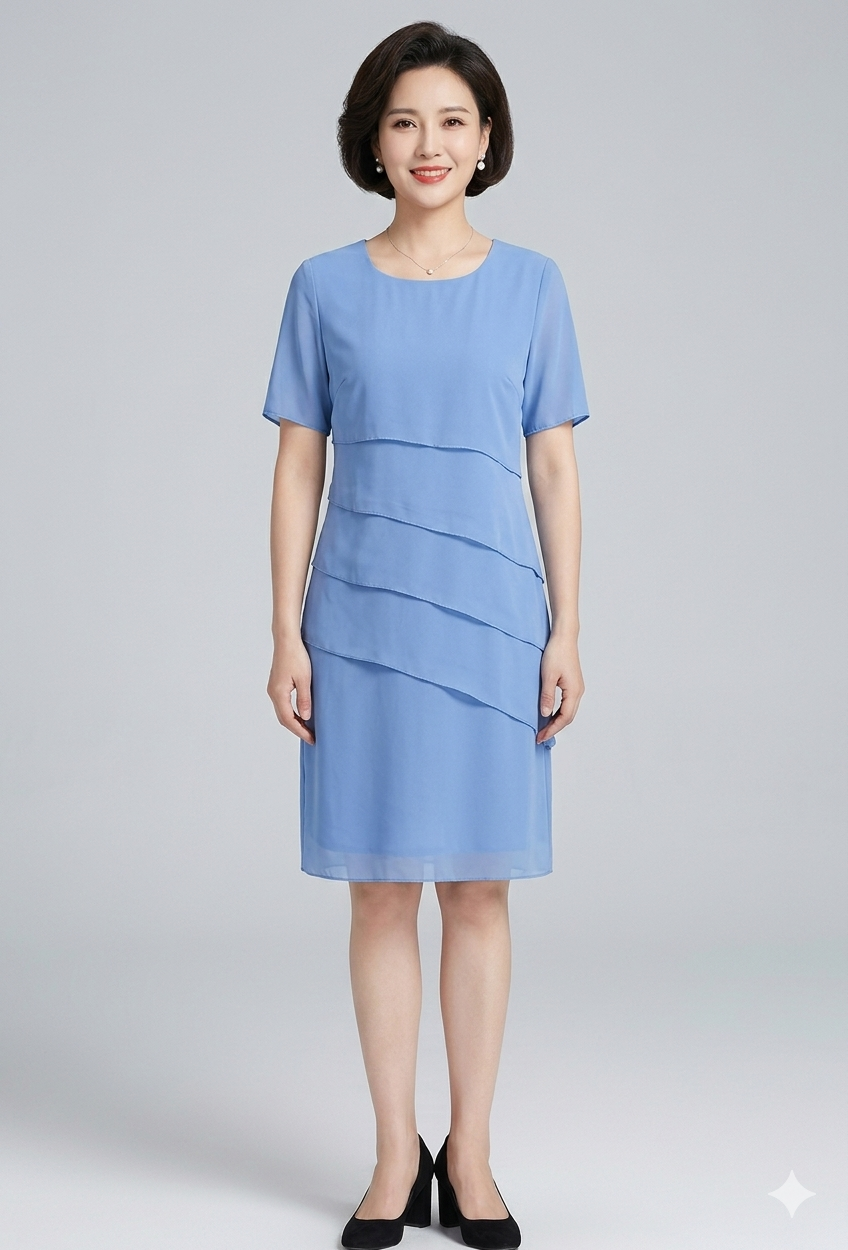 Vestido Feminino Elegante em Camadas | Mini