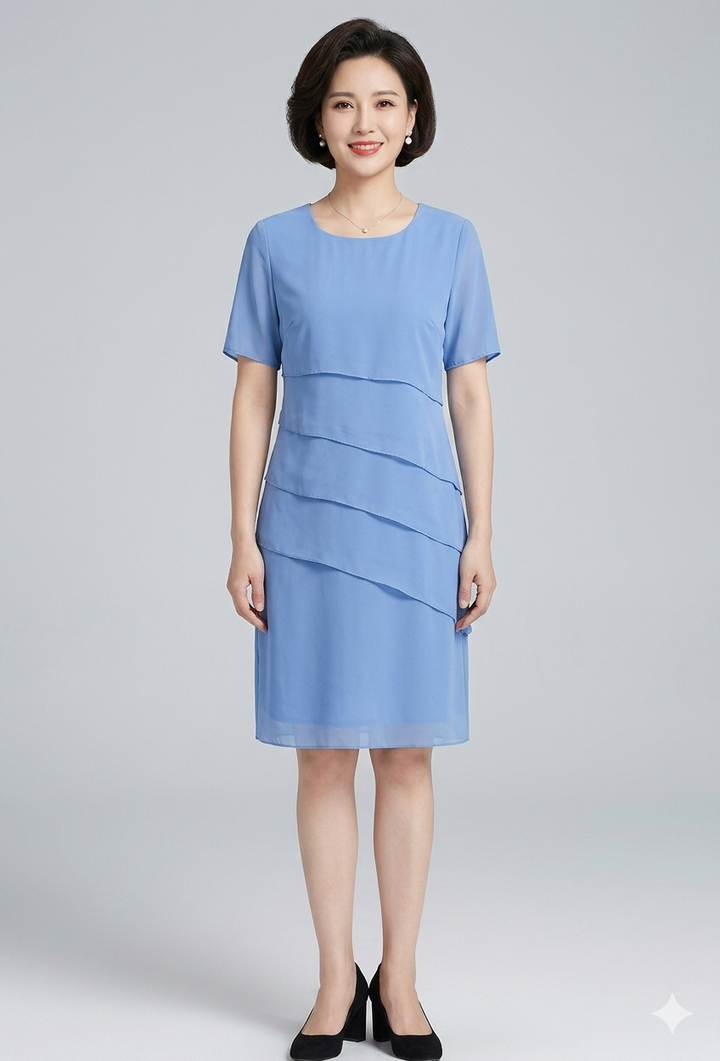 Vestido Feminino Elegante em Camadas | Mini