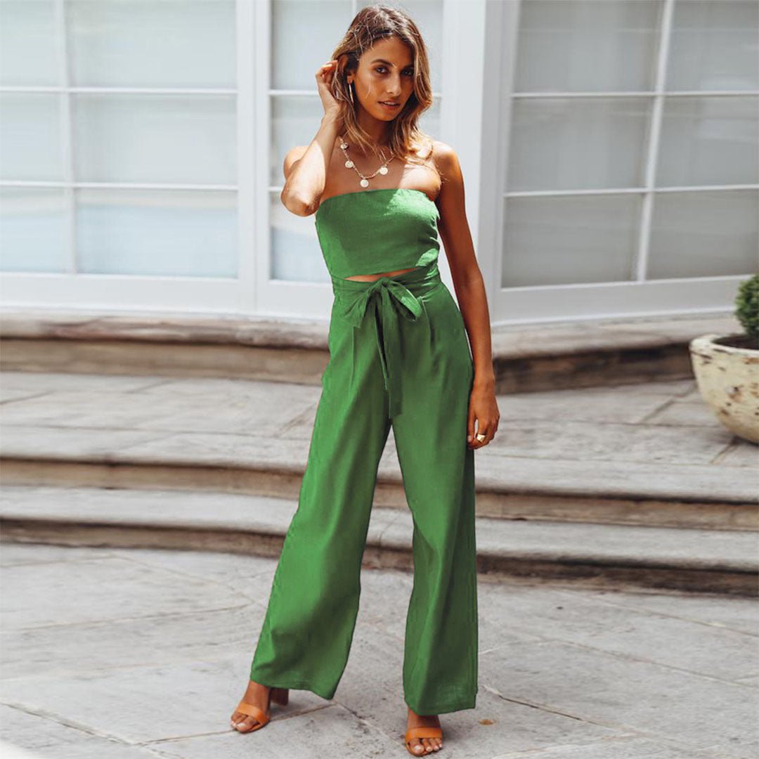 Damen Sommer Jumpsuit | Trägerlos