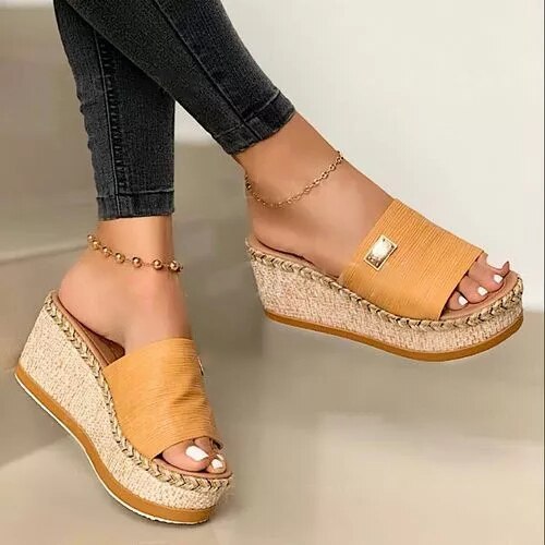 Damen Sandalen Offene Zehen | Keilabsatz