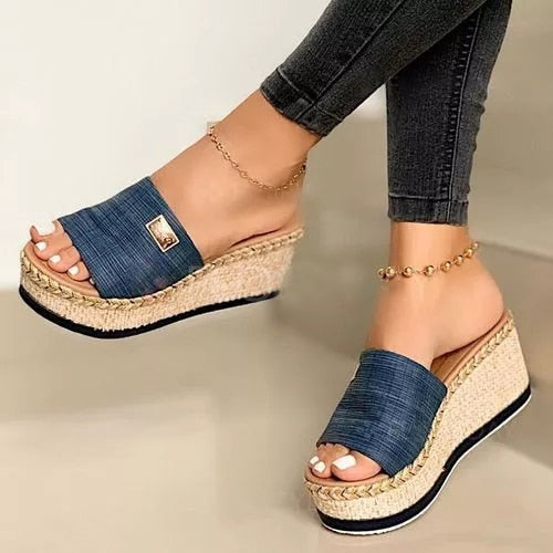 Damen Sandalen Offene Zehen | Keilabsatz