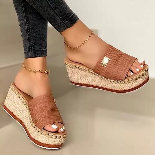 Damen Sandalen Offene Zehen | Keilabsatz