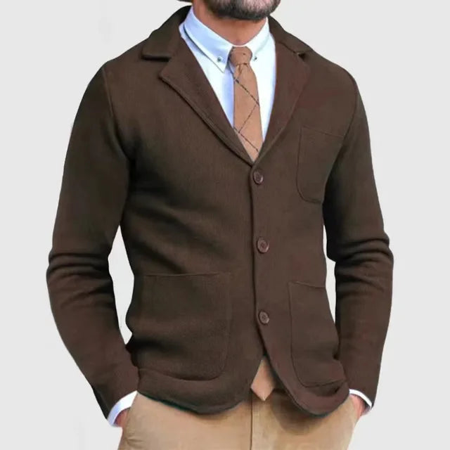 Herren Smart Strickblazer | Leger