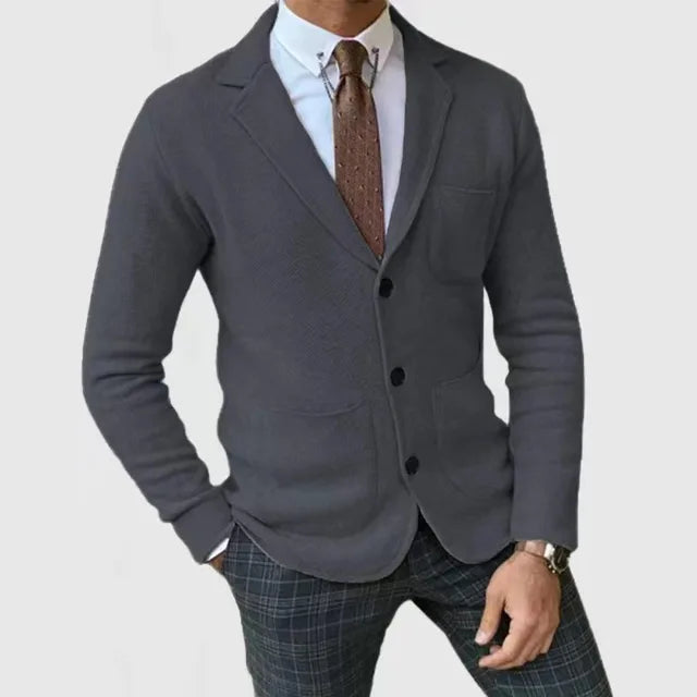 Herren Smart Strickblazer | Leger