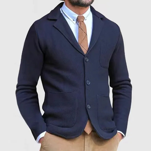 Herren Smart Strickblazer | Leger